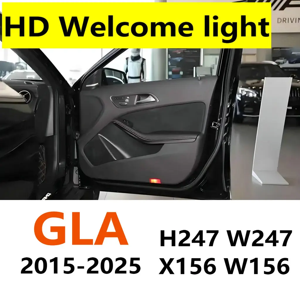 HD 2Pcs Led Car Door Projector Light For Mercedes Benz Class GLA X156 W156 H247 W247 200 250 Amg 35 45 GLA200 GLA250 Accessories