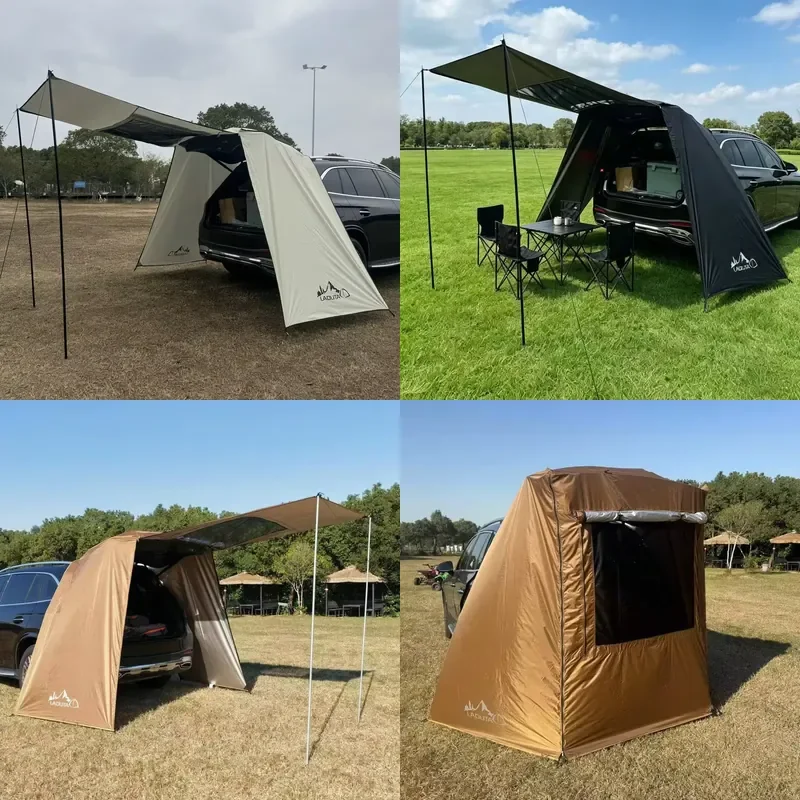 Waterproof SUV Tailgate Tent for 2-4 Person Outdoor Car Camping Awning Easy Setup Portable Canopy for Family Road Trip