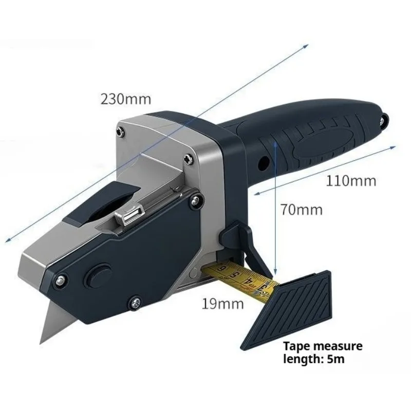 Portable Drywall Cutter Tool Dust-Free Automatic Cutting Ruler Line Marker Woodworking Compass Tape Measure Construction Tool