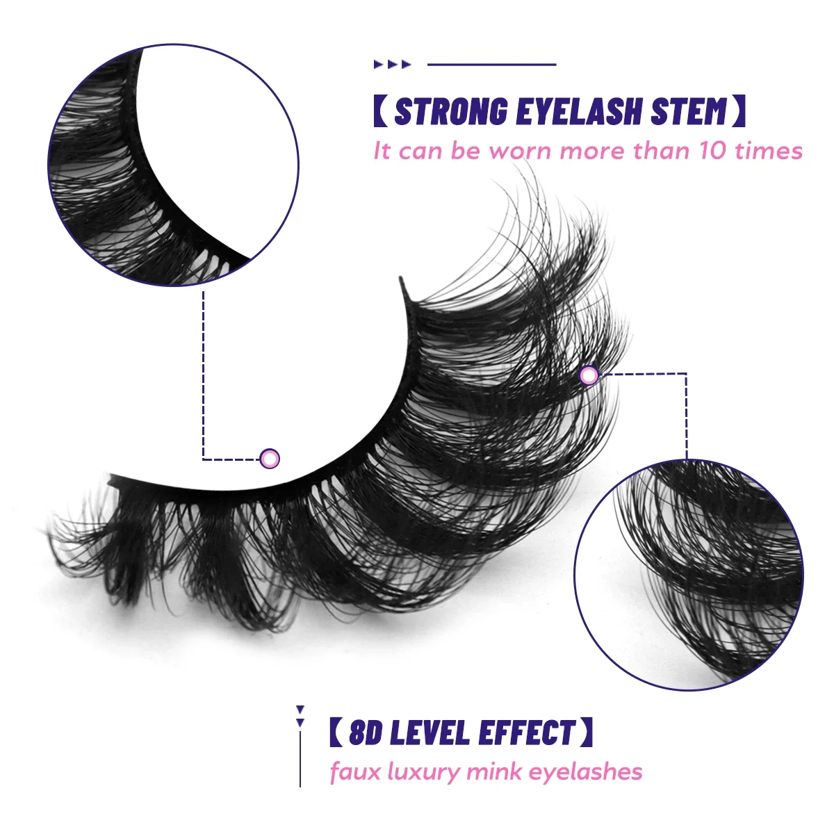 グロインニャー ラッシュ 厚く長いまつげ フェイクミンクまつげ 長持ちするふわふわミンクまつげ ドラマティックボリュームまつげ