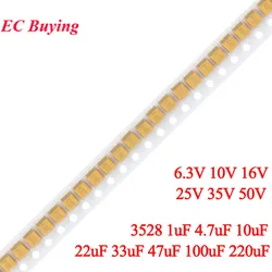 10pcs 3528 SMD Tantalum Capacitor 1uF 105 4.7uF 475 10uF 106 22uF 226 33uF 336 47uF 476 100uF 107 220uF 227 6.3V 10V 16V 25V 35V