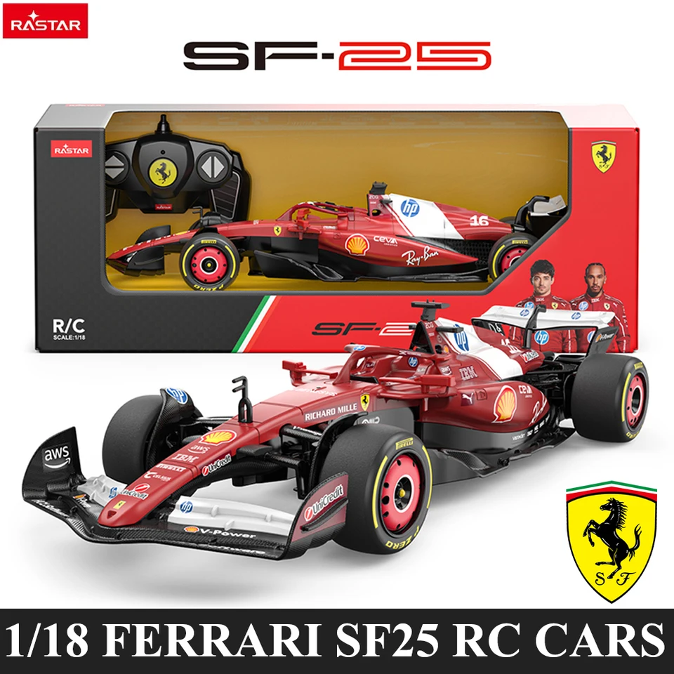 RASTAR 2025 Ferrari SF25 Racing F1 RC Cars 1:18 2.4G Remove