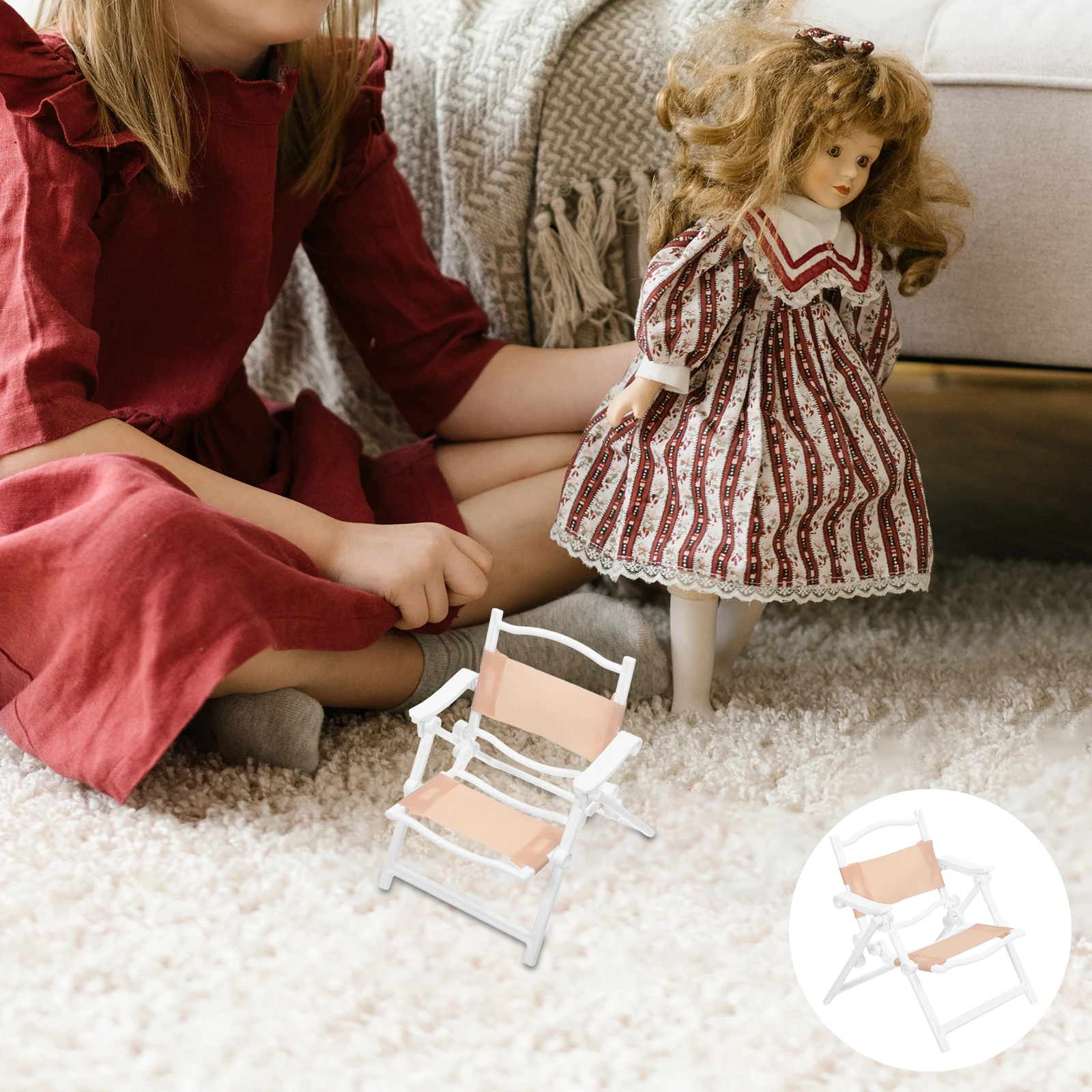 

5 шт., кресло для отдыха на природе, игрушки, складной пляжный мини-складный кемпинговый пластиковый кукольный домик, мебельные аксессуары, модели