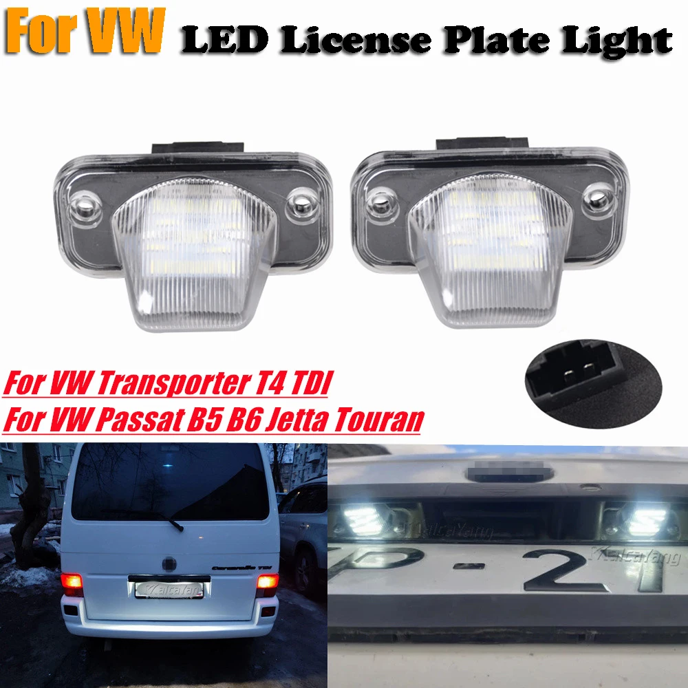 12V LED Number Plate Lamp For VW T4 Transporter Campmob Passat B5/B6 Caddy Jetta Touran White License Plate Light Assembly