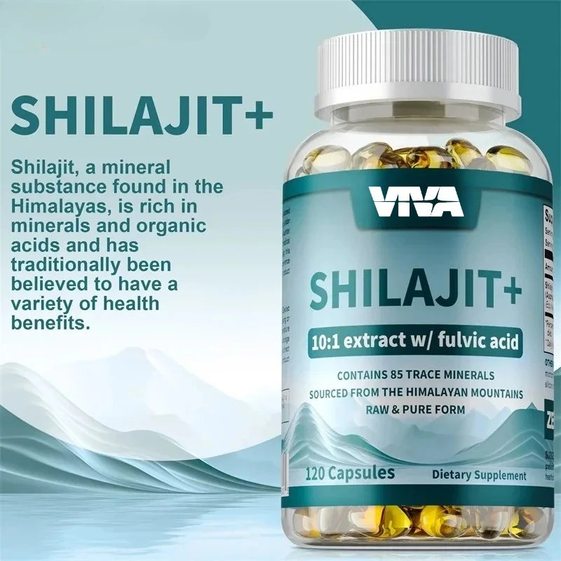 Shilajit Capsules - Reduce Fatigue, Promotes Heart and Bone Health, Antioxidant, Boost Energy and Cognitive Performance
