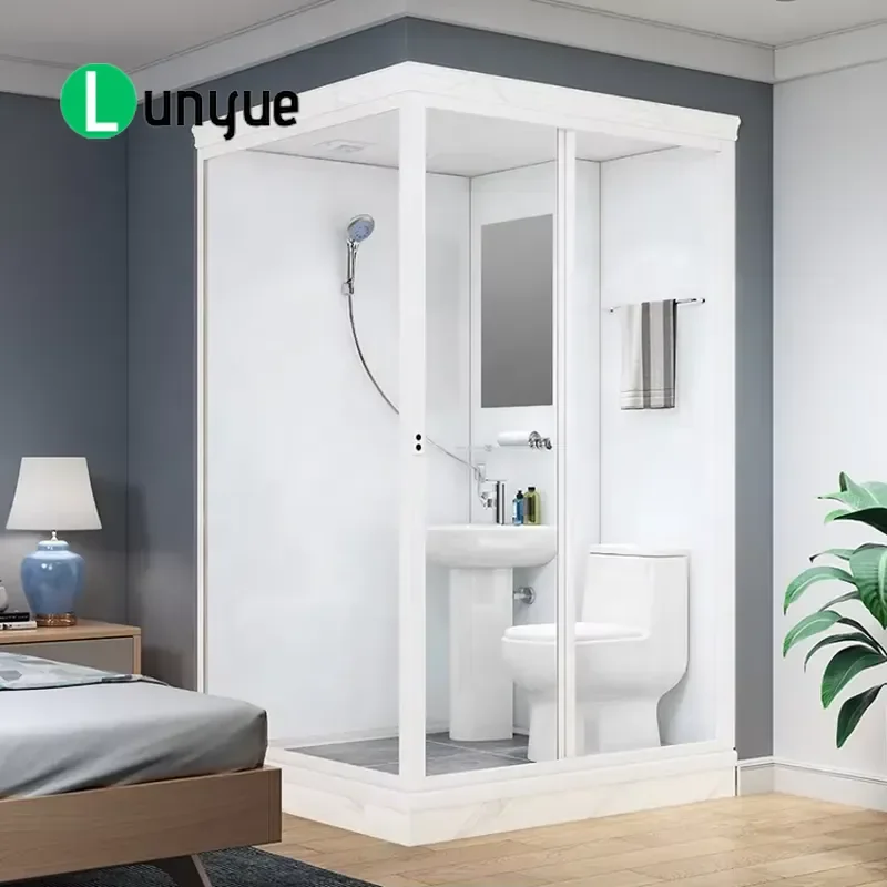 Custom Built Full Shower Portable Unit Modern Luxury Modular Prefabricated Bathroom With Bath And Toilet Interior Design