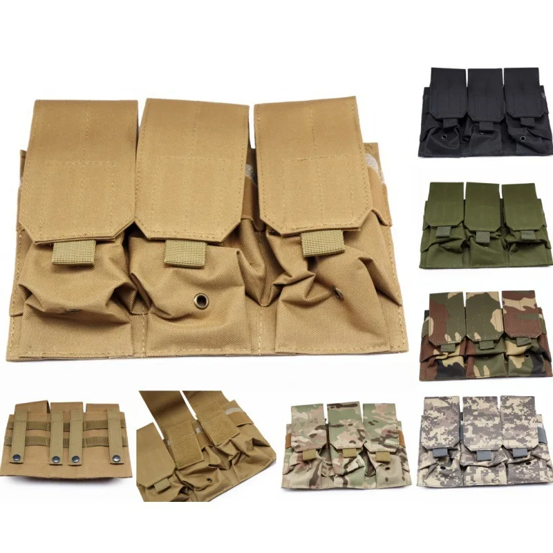 

Tactical Molle 5.56mm Magazine Pouch for M4 AR15 CS Rifle Double Triple Mag CS Game Paintball Hunting Accessories Pack