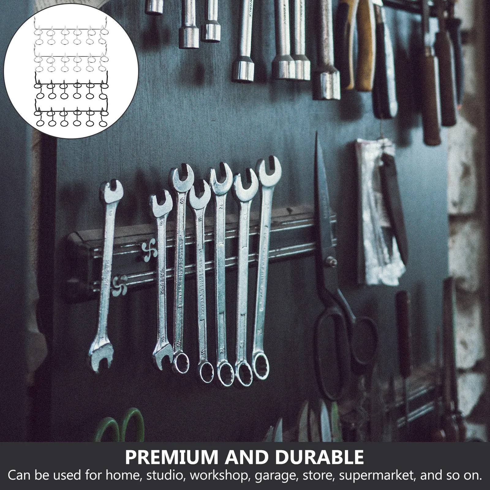 4Pcs Pegboard Tools Organizer Tool Holder Stainless Steel Screwdriver Hooks Heavy Load Bearing Hand Tools Rack Workshop Garage