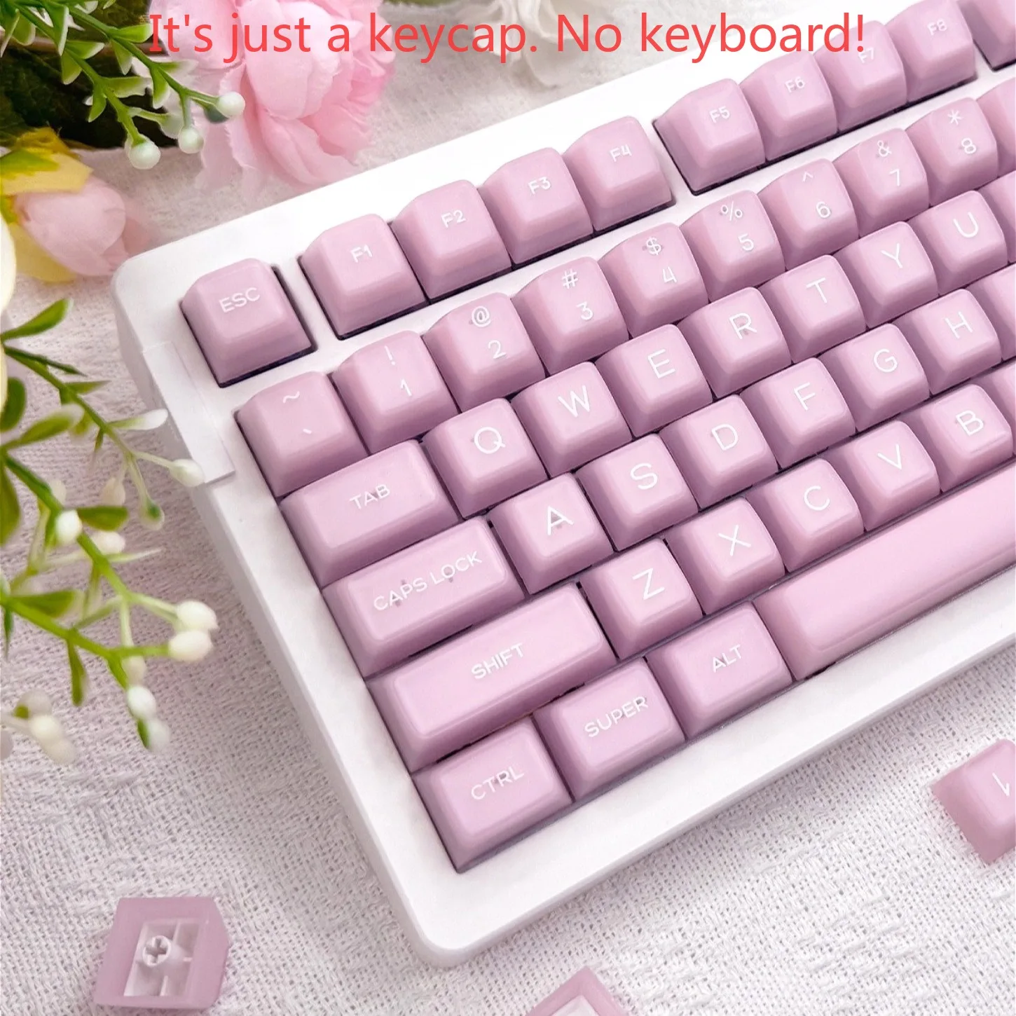 Taohua Jade SA Keychain PC 142 Beautiful Keycaps Suitable for Wooting Magnetic Shaft Mechanical Keyboard