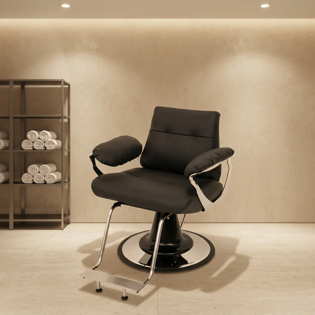 /Modern Design Rotatable Trendy High-End Perm Dye Chair /Metal Salon Chair Lift-Style Barber Chair With Leather Seat