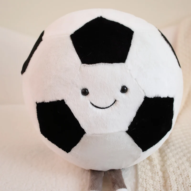 Cute Creative Football Plush Toy Kawaii Basketball Plushie Doll Pillow Car Home Decoration Gift For Kids