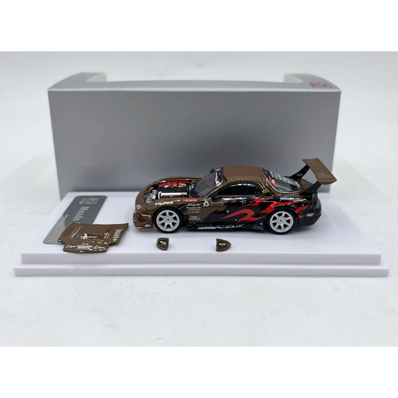 DCM Diecast 1/64 Scale MAZDA RX7 Wide-body Modified Alloy Car Model Adult Child Toys Collection Souvenirs Gifts Static Show