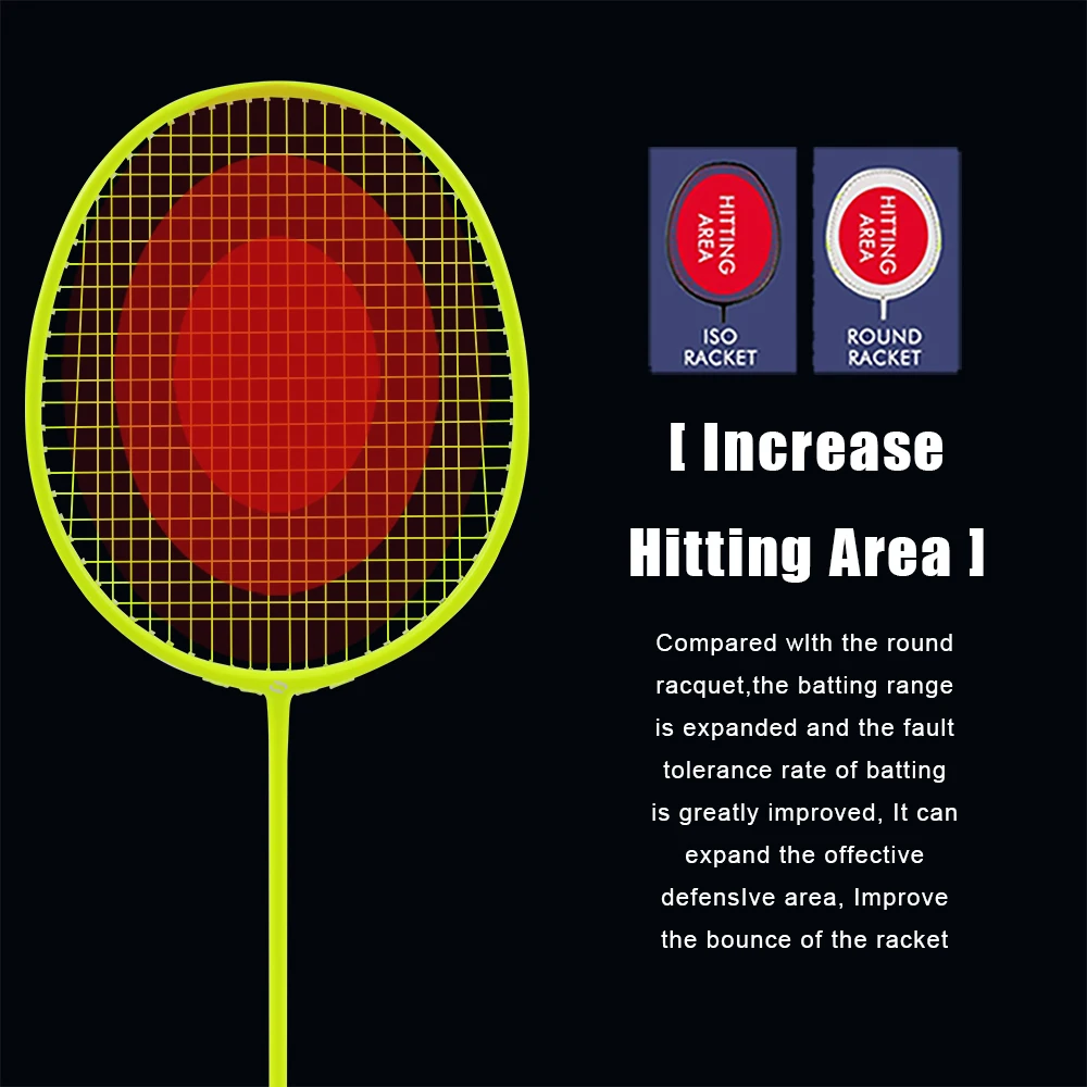 SALYWEE Carbon Fibre Lightweight 4U Badminton Racket, Macaron Minimalist Colors, Sturdy Shock-Absorbing Shaft, Free Pro Overgrip