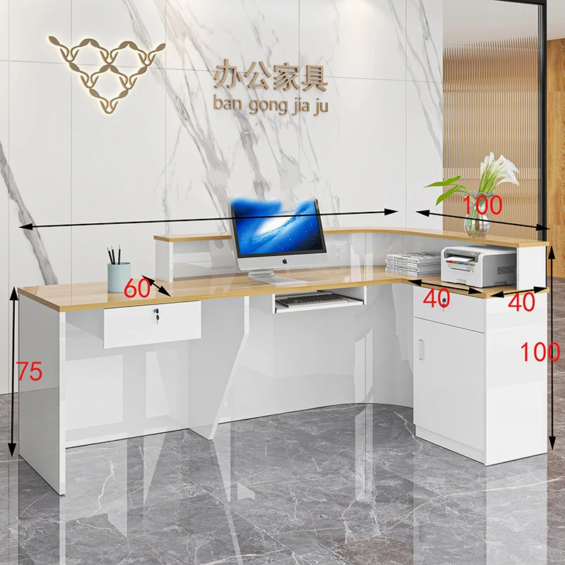 Reception Desk Senior Bar Counter Luxury Simple Storage Unique Commercial Furniture