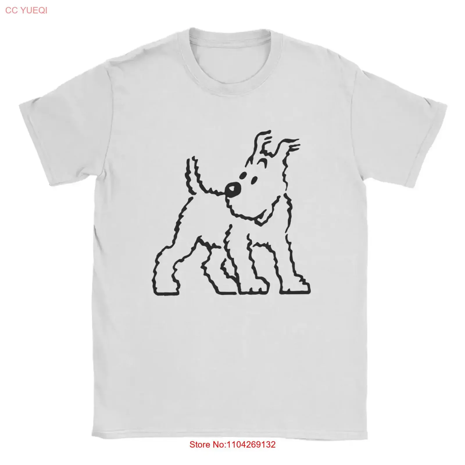 Camiseta Snowy Dog Captain Haddock para hombre, camiseta vintage de algodón puro con dibujos animados, estilo vintage lavado, gráfico elegante, suave, ligeramente a la moda