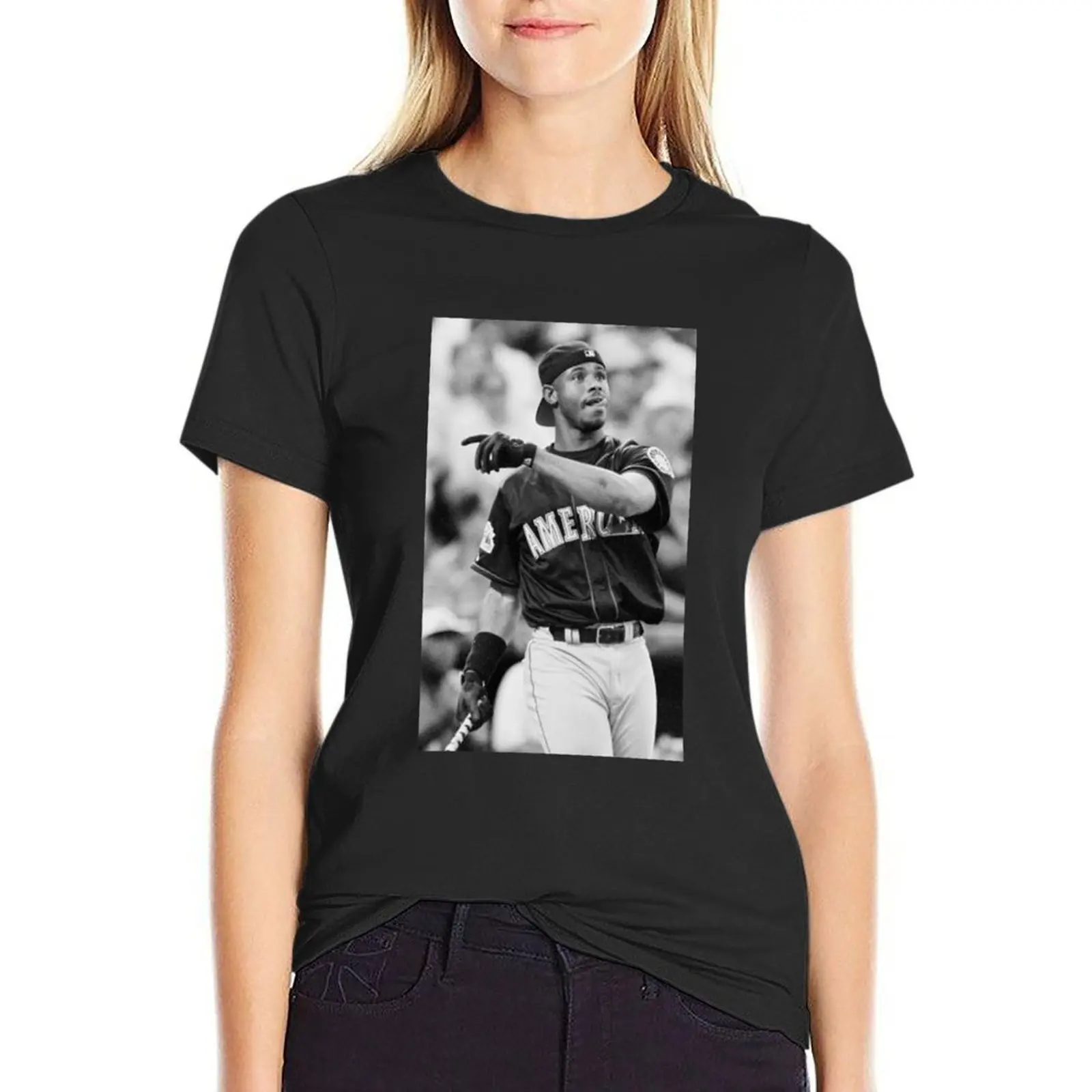 Ken Griffey Jr T-Shirt kawaii clothes summer top Blouse funny plain t shirts for Women