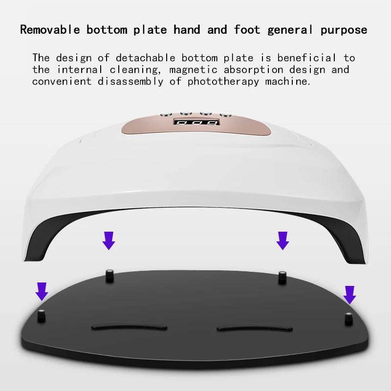 UV LED double light source nail baking lamp two hands large space lamp 150W high power dryer uv light for gel nails