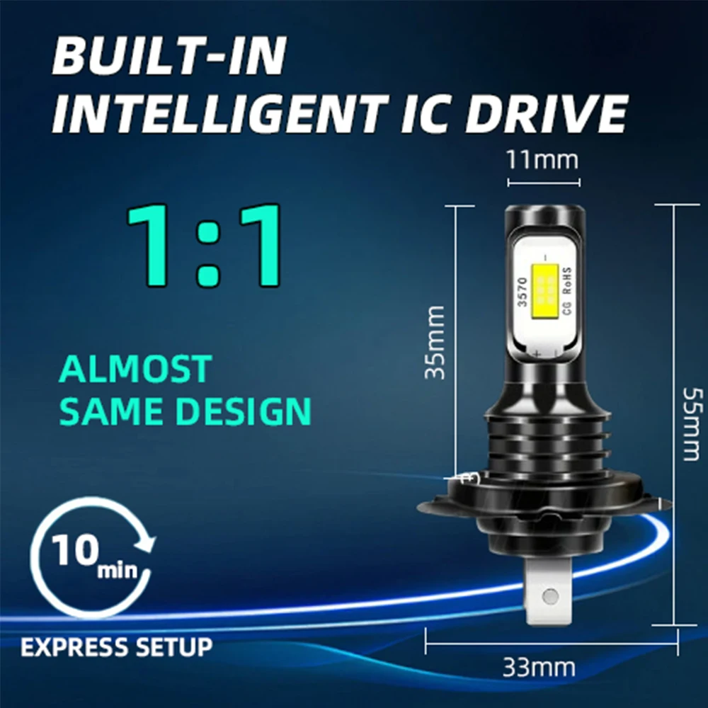 2 قطعة دراجة نارية H7 LED المصابيح الأمامية 45 واط ترقية موتو مصباح لكاواساكي Z900 Z800 Z250 Z1000 التوصيل والتشغيل 6000 كيلو الأبيض