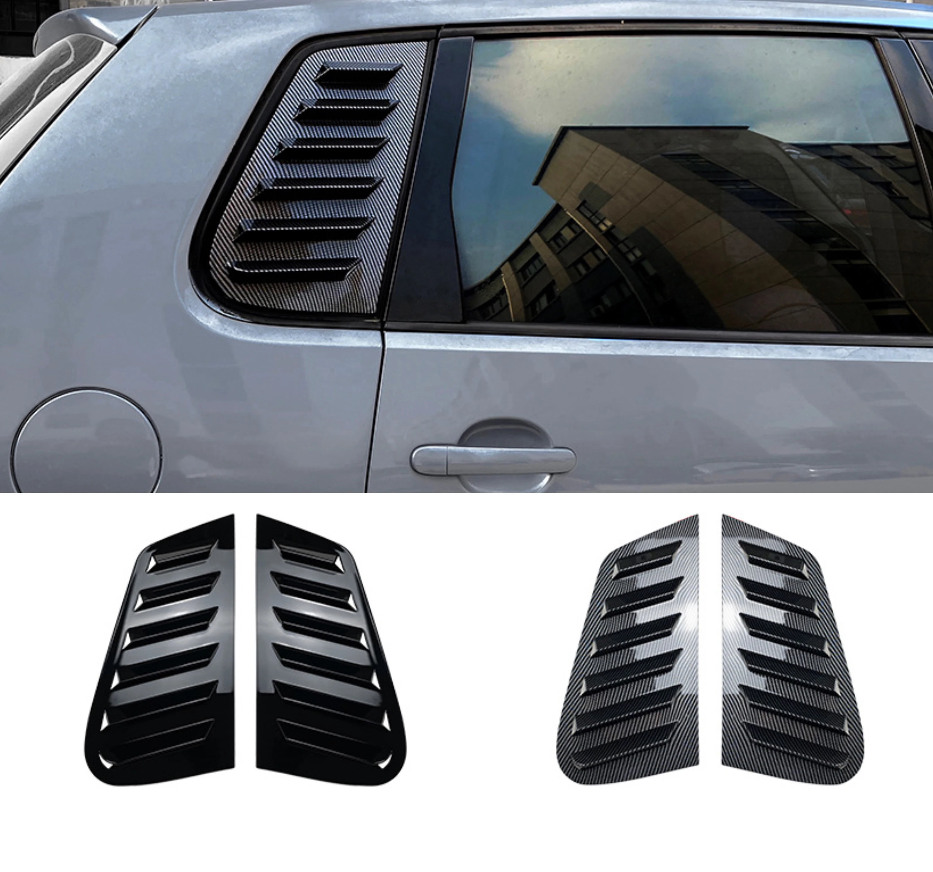 

For Volkswagen for Polo MK4 9N3 Facelift 9N 2001-2009 Car Rear Side Window Louver Shutter Cover Trim 6Q4845298B