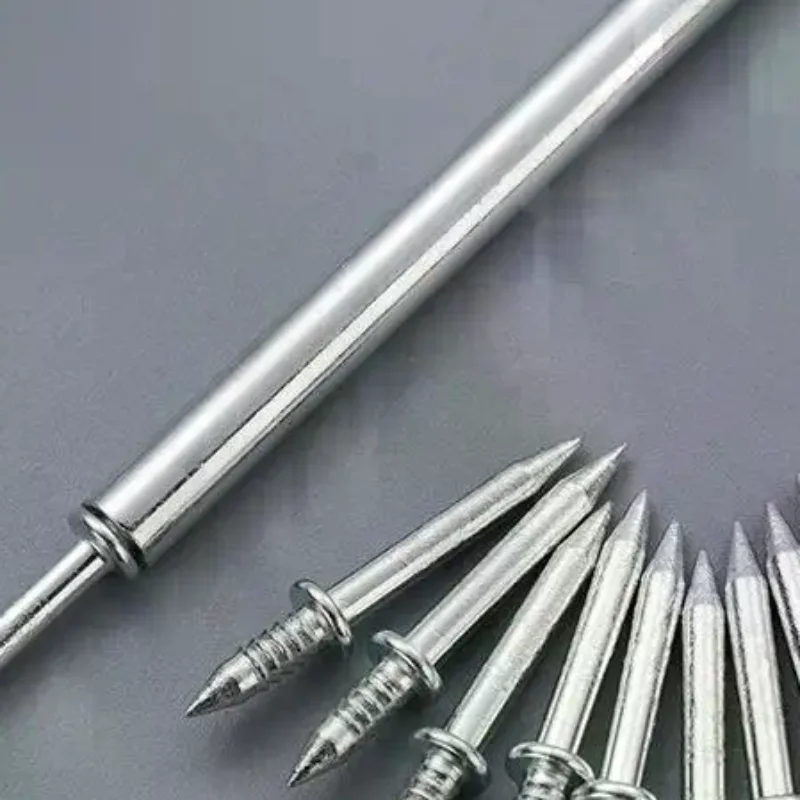 50/100pcs Pcs Double Head Nails Seamless Nails Skirting Thread Seamless Nail Without Marks Metal Rust-Proof Nails Wood No Trace