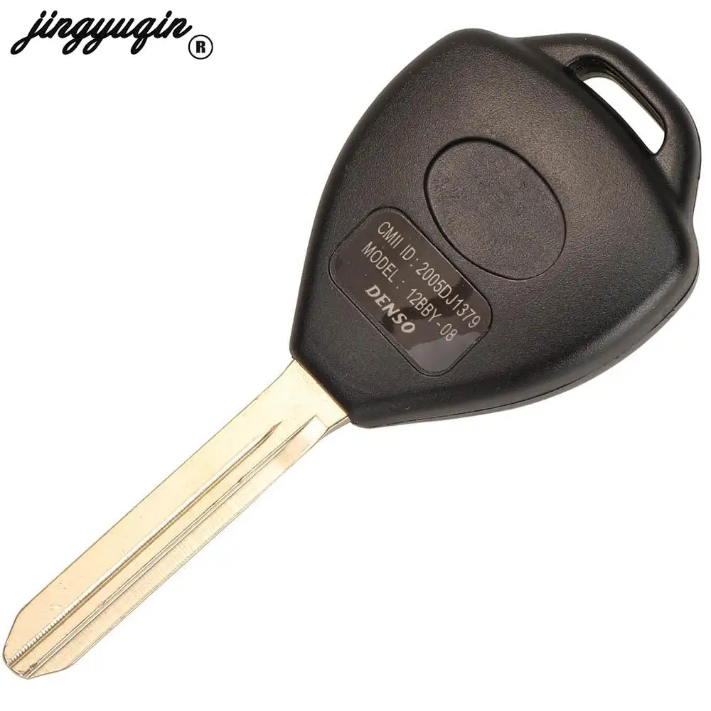 Jingyuqin zamiennik 89071-0F060 zdalny kluczyk samochodowy 433MHZ G Chip do Toyota verso TOY47 Blade 2 przyciski brelok