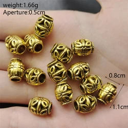 Tibetan Silver Metal Spacer Beads For Jewelry Making Big Hole 8-10mm Loose Connector Findings Bracelet Necklace DIY Accessories