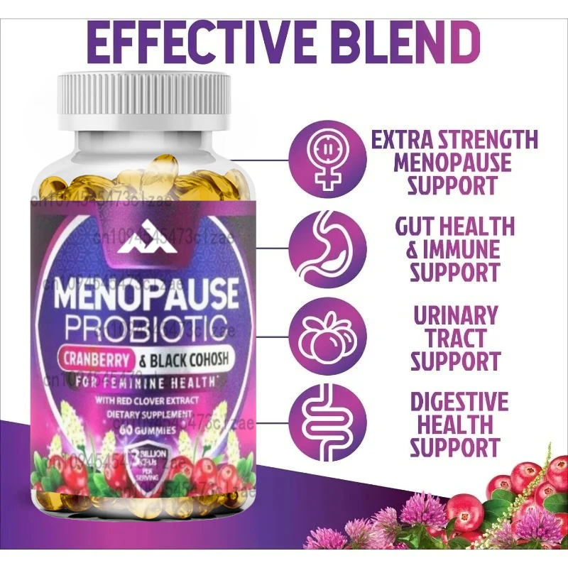 علكة البروبيوتيك للنساء التي تحتوي على التوت البري أن تخفف التعرق الليلي وتوفر دعمًا للمناعة #4