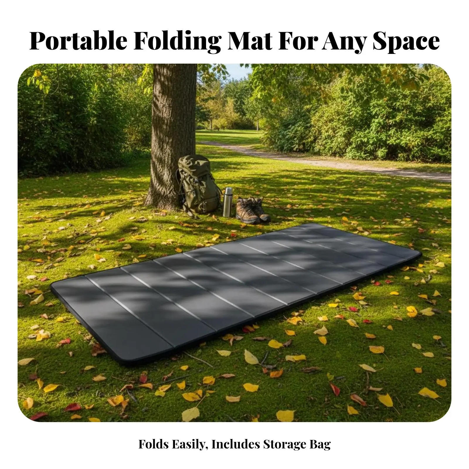 Office Nap Sleeping Mat, Foldable Portable Pad, Moisture-Resistant Oxford Cloth, Camping, Home, Random Design