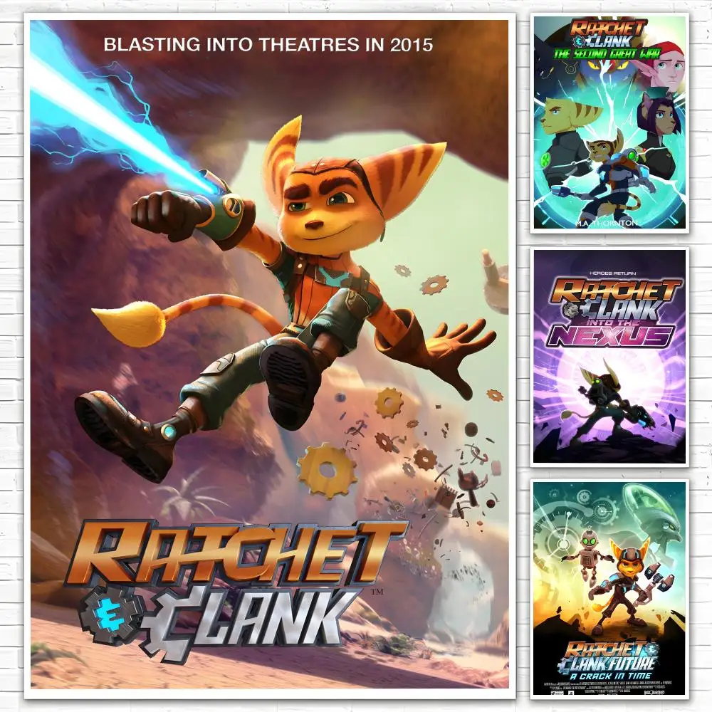 Game Ratchet & Clank Poster Poster All-match HD Waterproof Self-Adhesive Wall Art Sticker For Home Bedroom
