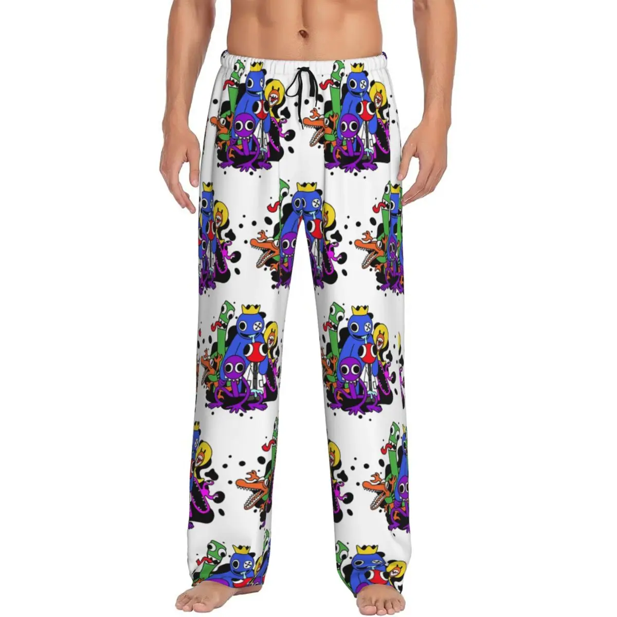 

Пижамные штаны с персонажами радужных друзей на заказ, мужская одежда для сна, штаны для сна с карманами