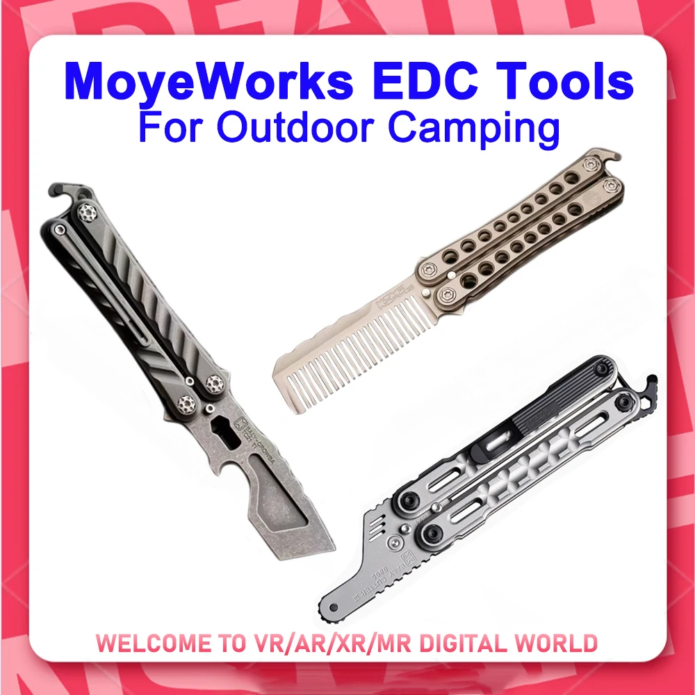 MoyeWorks Baly Cutter 3.0 EDC Tools Utility Knife Camping Knife MoyeWorks Baly Cutter III Baly Comb Baly Forks Baly Crowbar