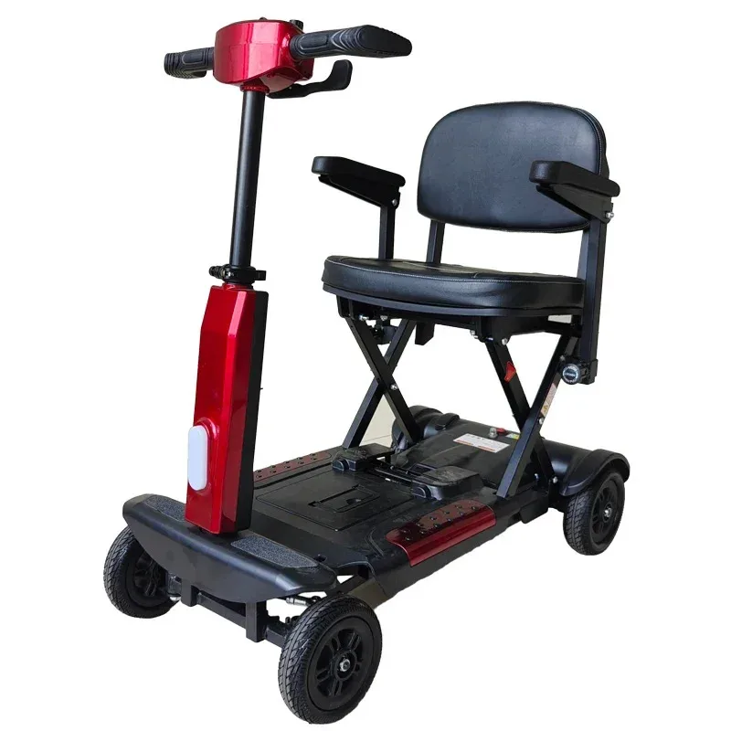 Factory Hot Selling 4 wheel Light Aluminium remote automatic folding handicapped electric mobility disility scooter