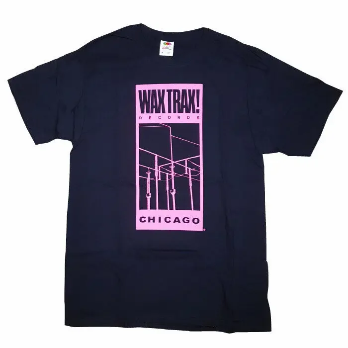 ¡CIAJE TRAX! CAMISETA WIRE LOGO-ROSA Industrial, Fronte 242, FLA, Ministerio, TKK, EBM