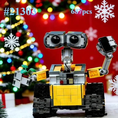 مجموعة مكعبات بناء نموذج فيلم وول-إي الكلاسيكي متوافقة مع قطع ليغو مناسبة كهدايا عيد الميلاد 21303