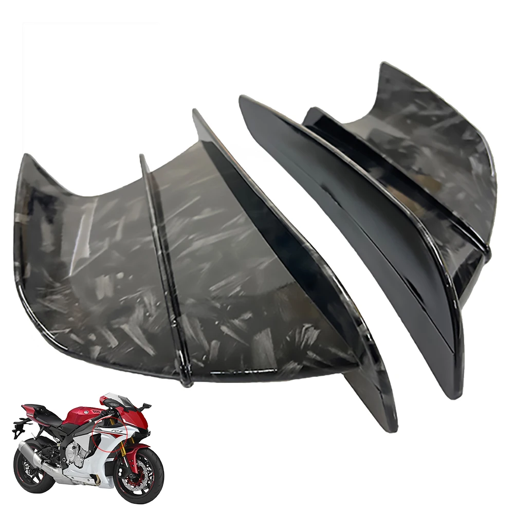 Universal Motorcycle Winglet Aerodynamic Spoiler Wing with Adhesive Motorcycle Decoration Sticker For Yamaha YZF-R1 R3 R6 R125