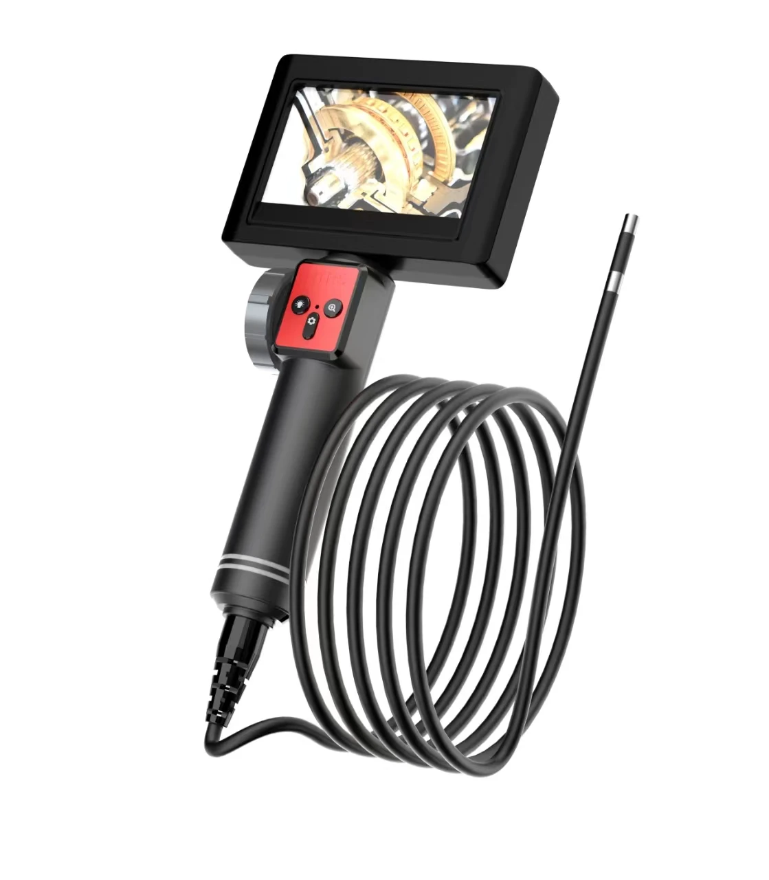 5Inch Screen 6mm 360Degree Articulate  Rotating Steering Handheld Industrial Endoscope  2MP 1080P  Inspection Microscope Camera