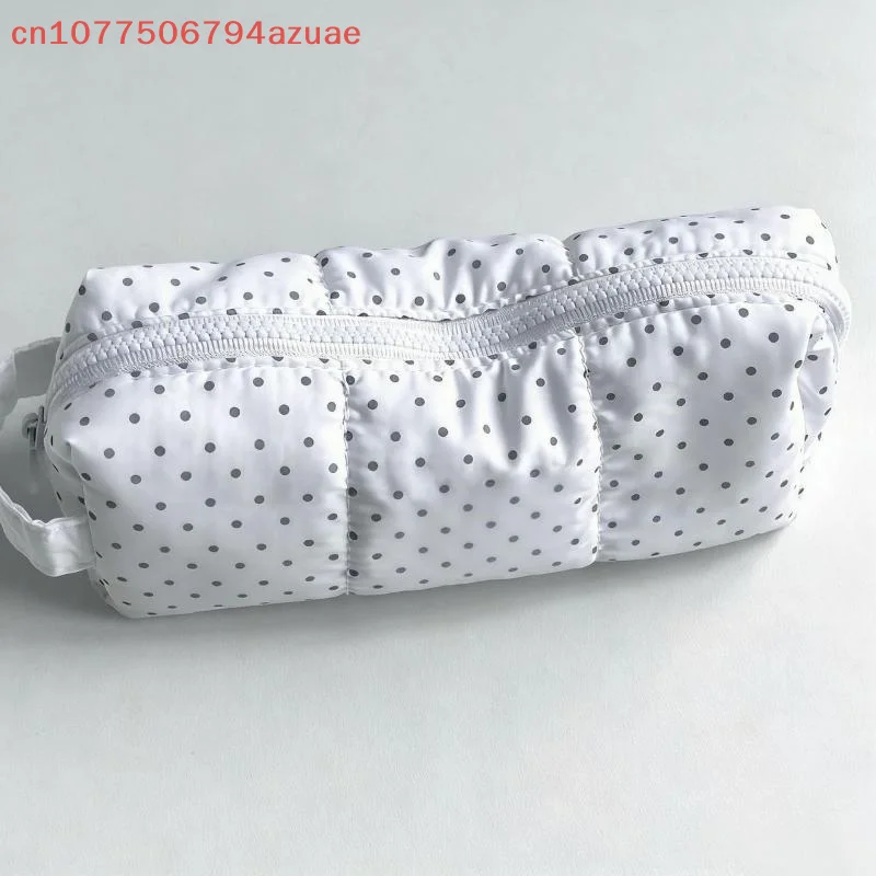 Polka Dot Design Pencil Case Large-capacity Soft Touch Pen Bag Stationery Pouch StudentsUniversal Box