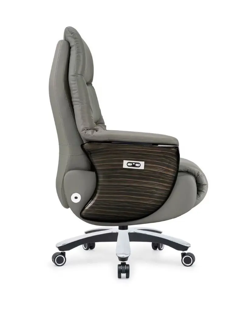 ig-Electric Boss Chair High-End Modern Design Genuine Leather Ergonomic Office Chair for Prolonged Sitting Fatigue Extendable-