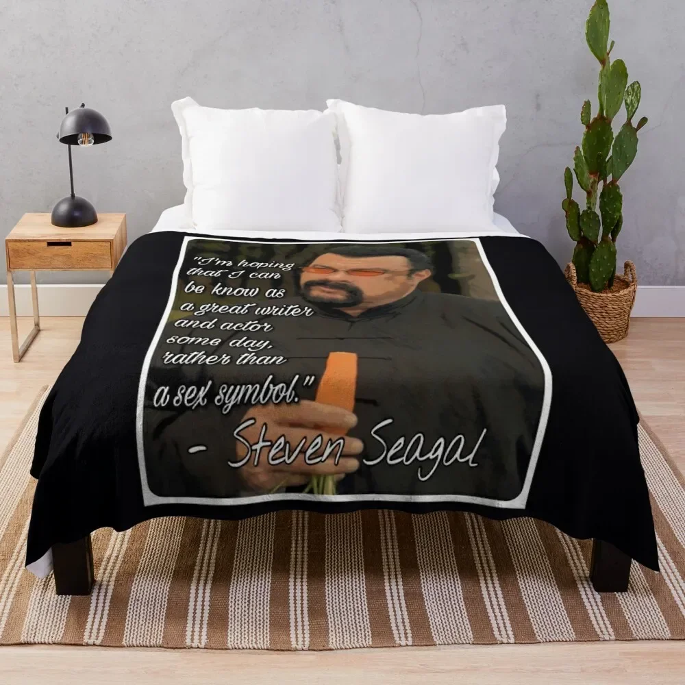 Steven Seagal Sex Symbol \t \t Throw Blanket Decorative Throw Luxury St Blankets