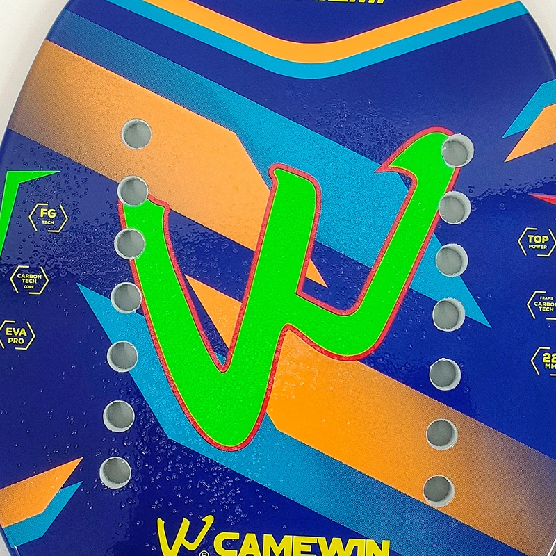Camewin Beach Tennis Racket 50% Carbon Inner Core EVA Foam Fibe Send Protective Bag High Quality Tennis Racket 2024 the New view 5
