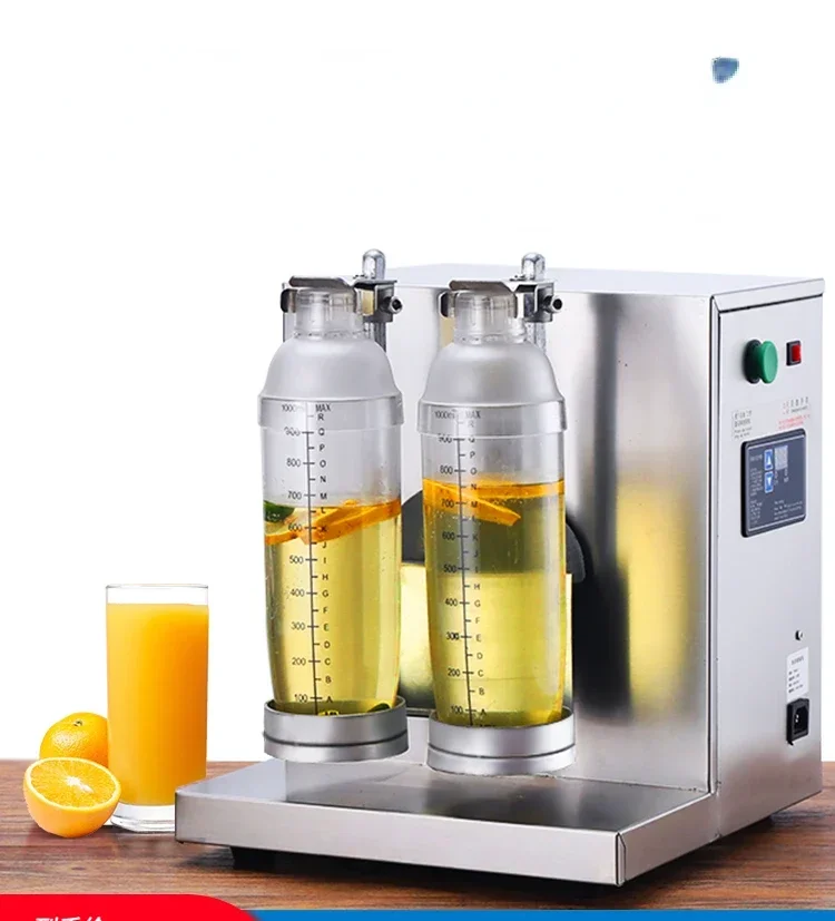 

SHUN Double-head timing shaker milk tea shop stainless steel commercial multifunctional shaker evenly shakes 1000ml snow cup.