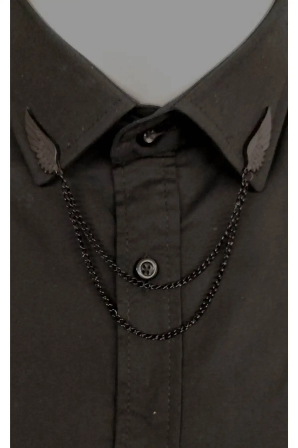 Clip-on Collar Pin Compatible with All Shirts Black, Men's Clothing Accessory, Classic Clothing, For Gift, Free Shipping