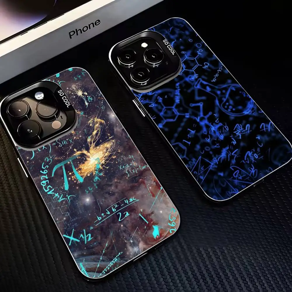 

Physics-Chemistry-Biology-Mathematics Phone Case For iPhone 16,15,14,13,12,11,Mini,Pro,MAX Black Matte Shockproof Cover