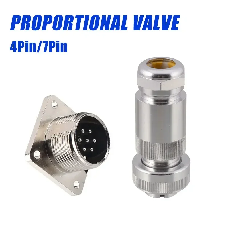 Wodoodporne 7-pinowe złącze zawór proporcjonalny IP67 Metal/plastik 4Pin Servo Plug zawór hydrauliczny męskie gniazdo wtykowe wit Line