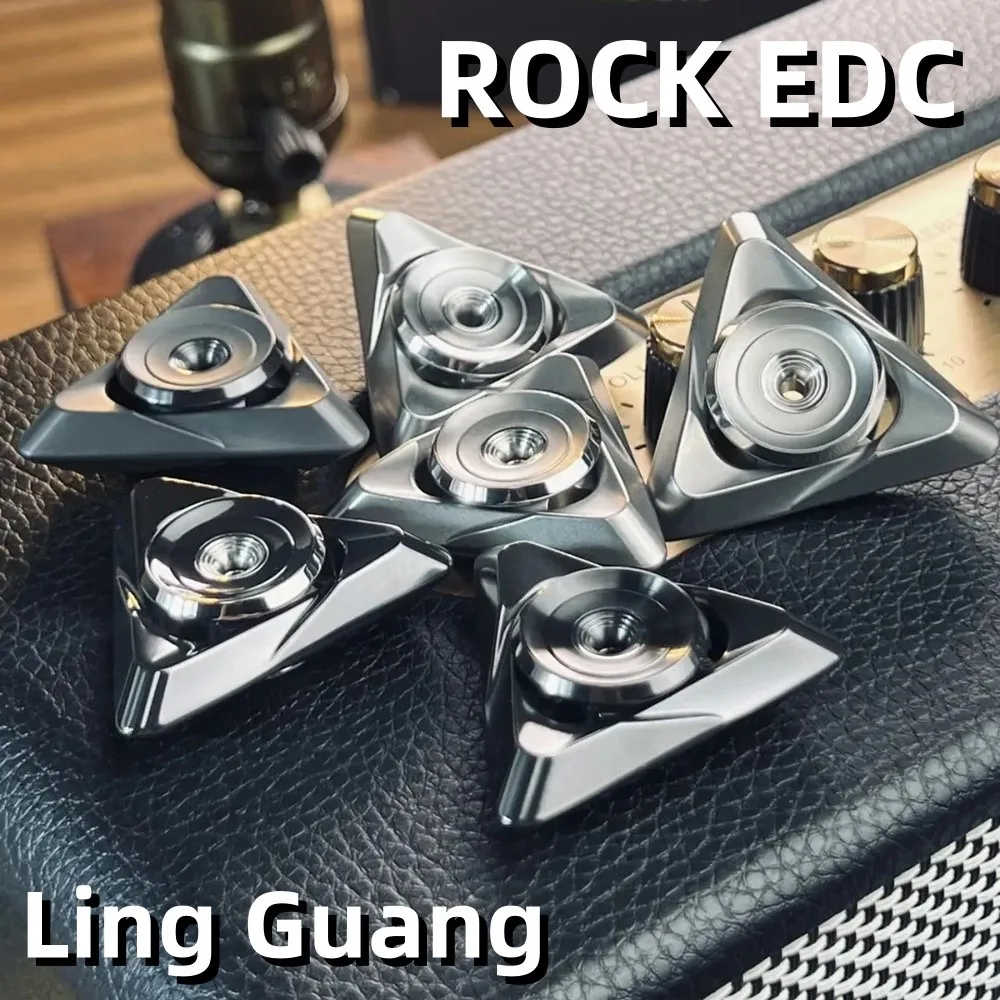 ROCK EDC Ling Guang Fidget Spinner Fidget Spielzeug für Erwachsene Gyro Metall Original Designs Angst Relief Gadgets Fidgeting Spinner