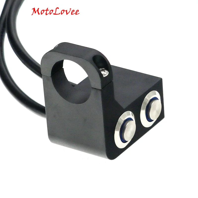 

MotoLovee 7/8'' 22mm Motorcycle Switch Handlebar Headlight Fog Spot Light Dual Switches 12v Motorbike Accessories Waterproof