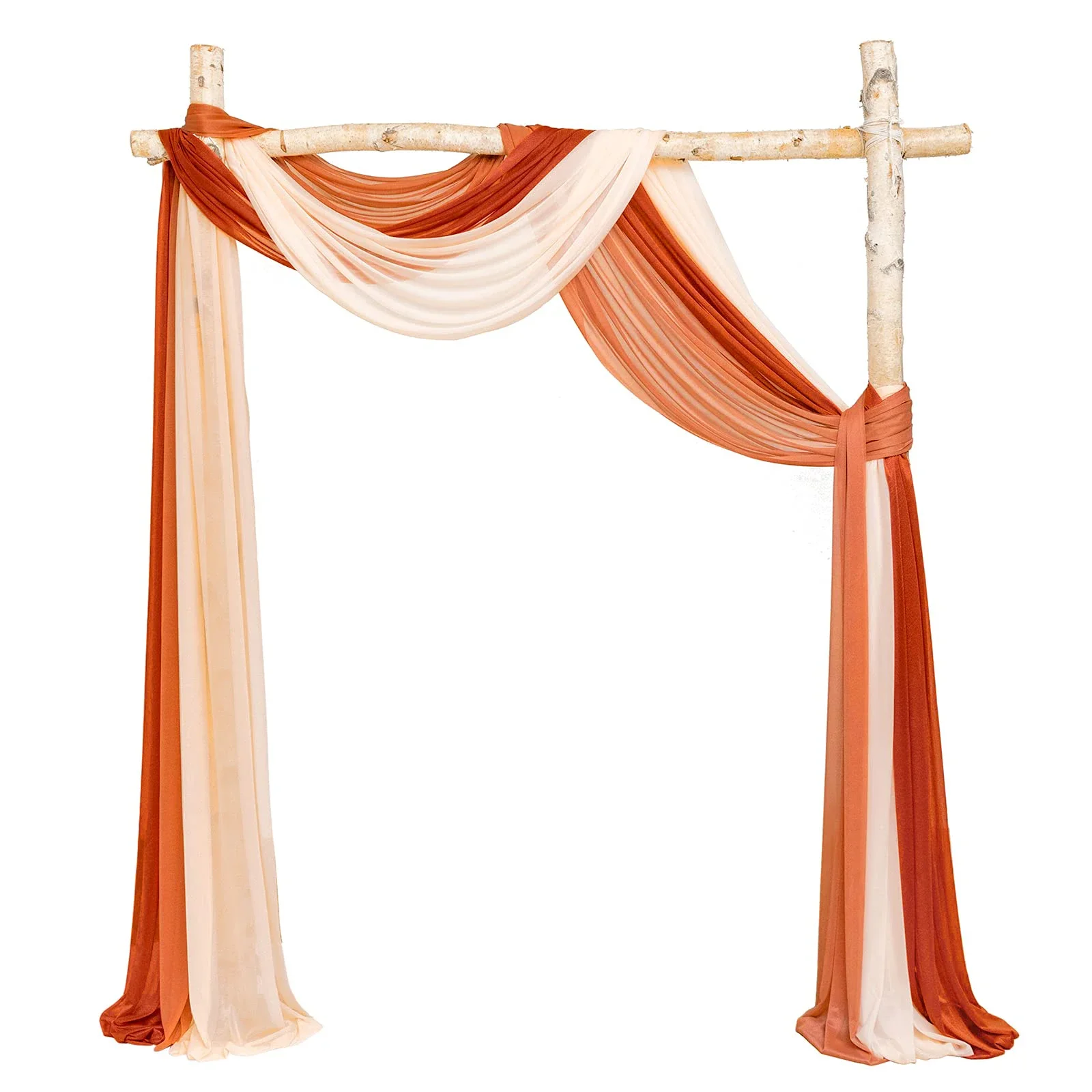 3PCS set  Wedding Arch Drape Fabric Sheer Chiffon Tulle Curtain Draping Backdrop Party Supplies Home Drapery Ceremony Decoration