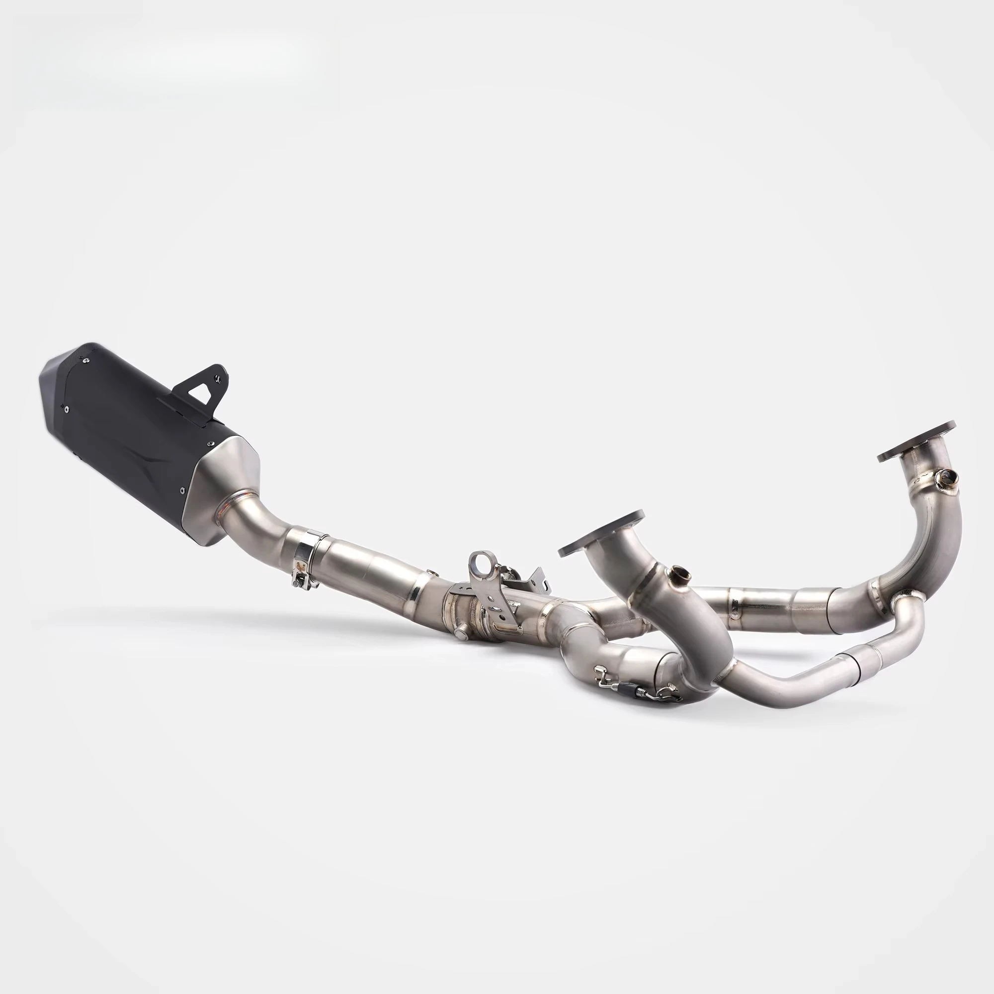 R1300GS for New Carbon Fiber Cable-Controlled Valve Front-Mid Section Black Aurora Slip-On Full Exhaust System for 2
