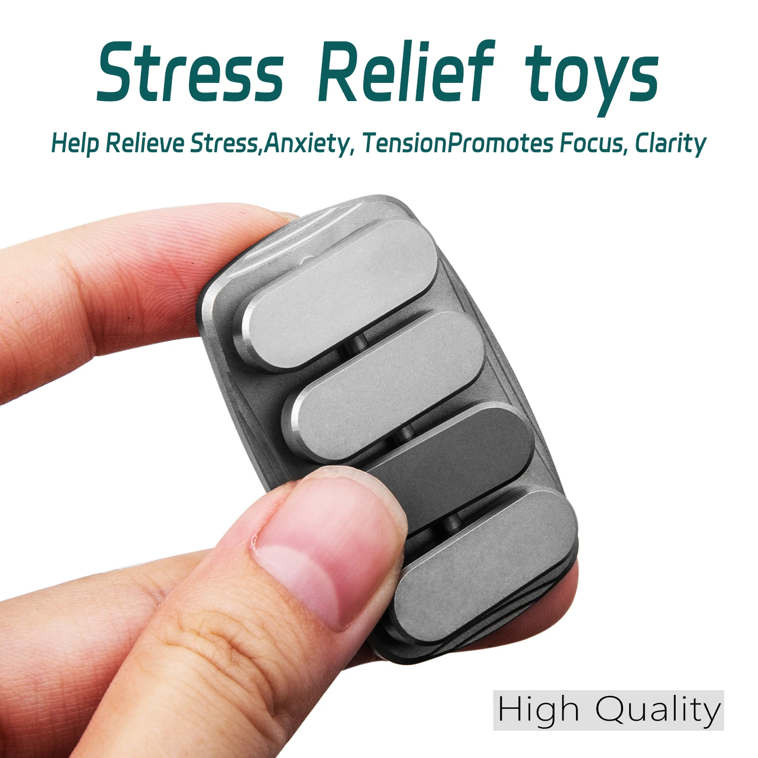 

Titanium Alloy Seesaw Fidget Slider | EDC Haptic Clicker Toy | Piano Key Metronome Push Card