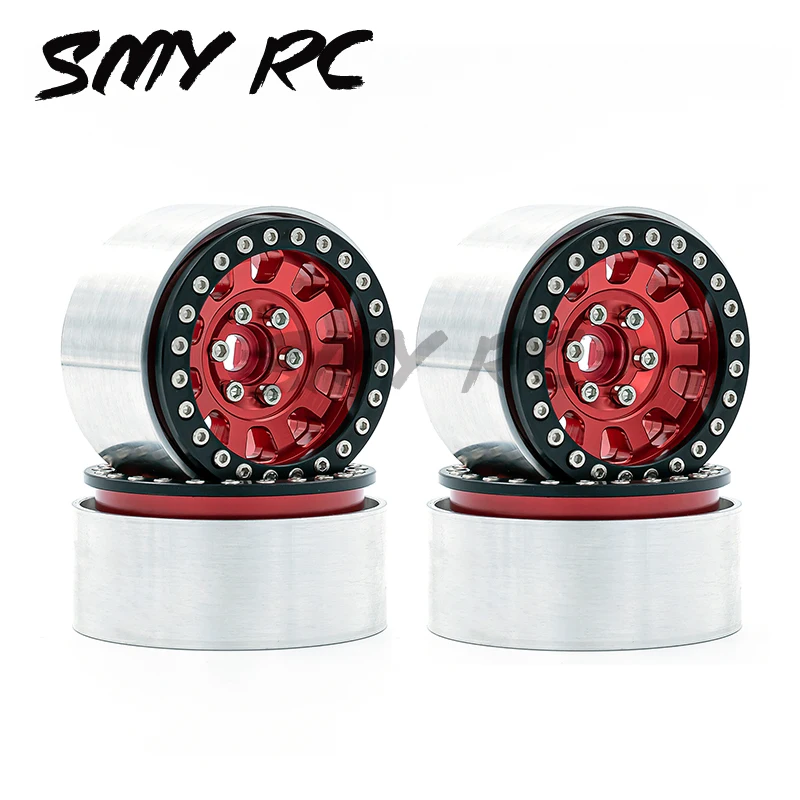 

4Pcs 1.9 Beadlock Wheel Rim Hub CNC Aluminum for 1/10 RC Crawler Car TRX4 Axial SCX10 90046 Redcat Gen8 MST